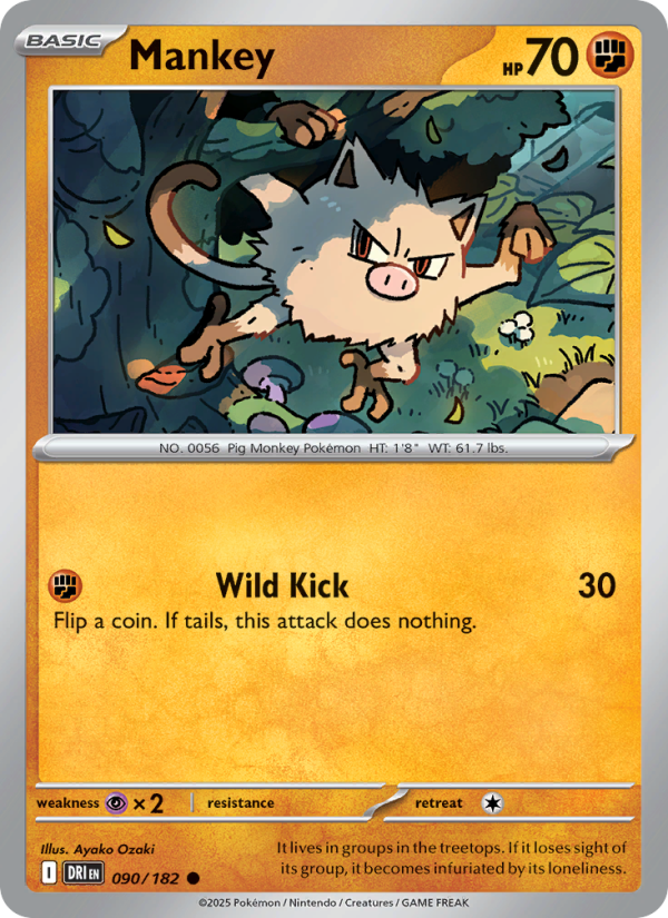 Mankey - Pokémon TCG Card