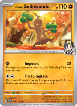 Ethan's Sudowoodo - pokemon TCG Card