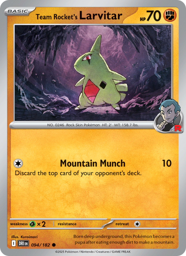 Team Rocket's Larvitar - Pokémon TCG Card