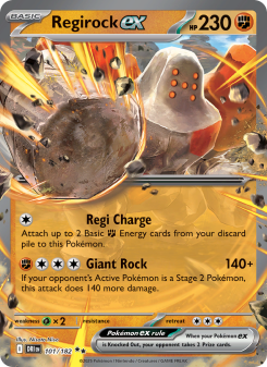Regirock ex - pokemon TCG Card