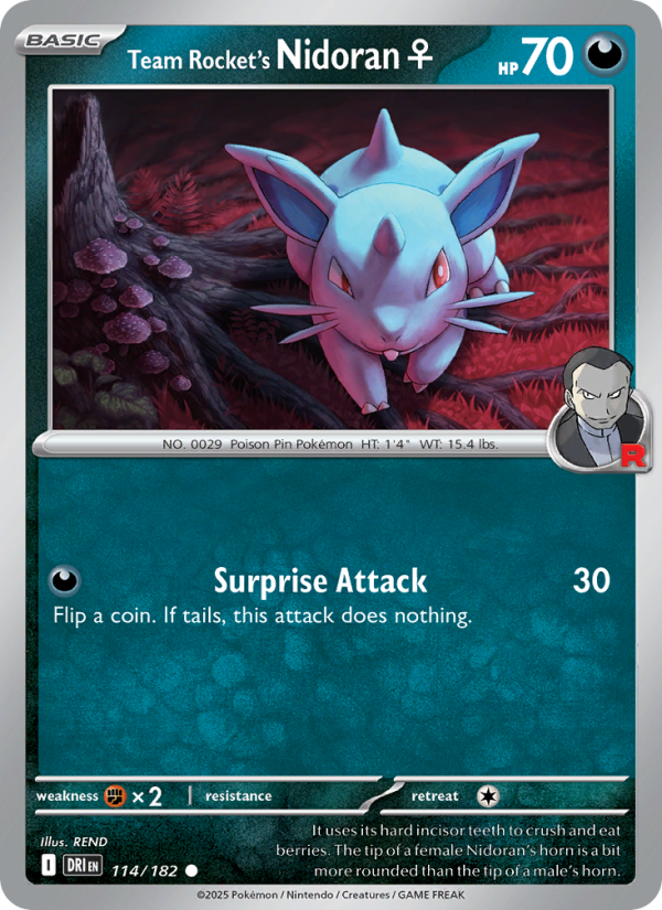 Team Rocket's Nidoran♀ - Pokémon TCG Card