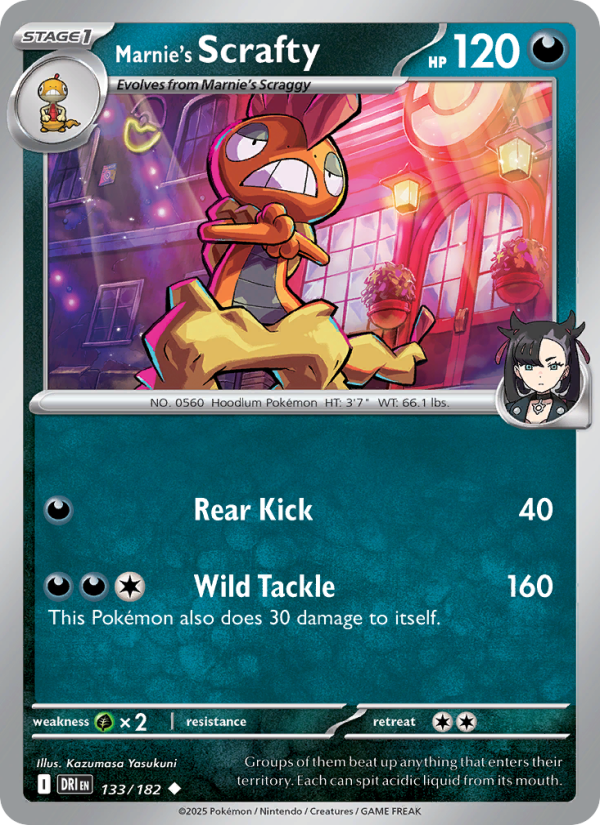 Marnie's Scrafty - Pokémon TCG Card