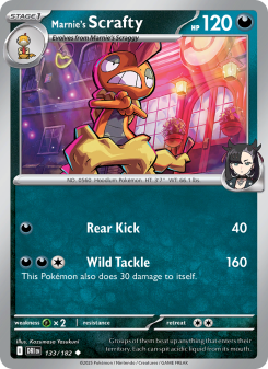 Marnie's Scrafty - pokemon TCG Card