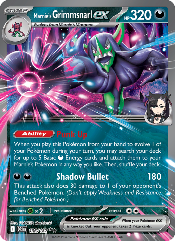 Marnie's Grimmsnarl ex - Pokémon TCG Card