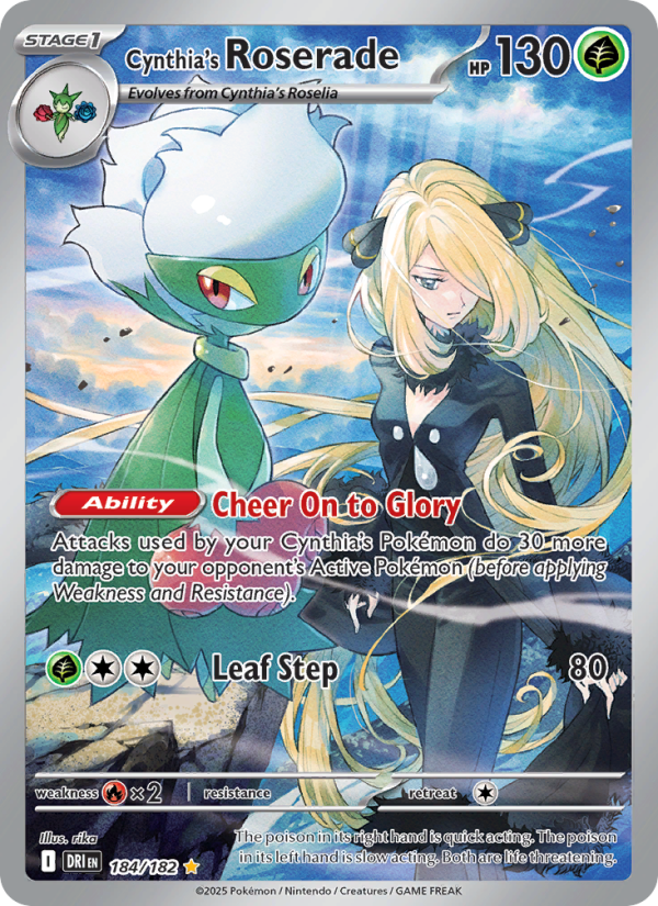 Cynthia's Roserade - Pokémon TCG Card