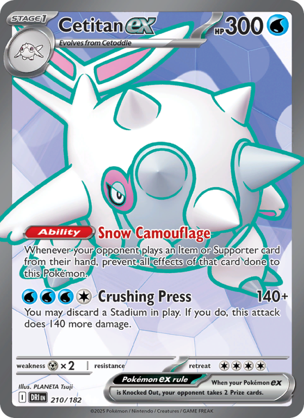 Cetitan ex - Pokémon TCG Card
