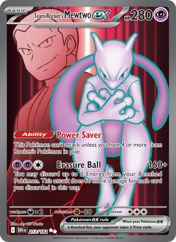 Team Rocket's Mewtwo ex - Pokémon TCG Card