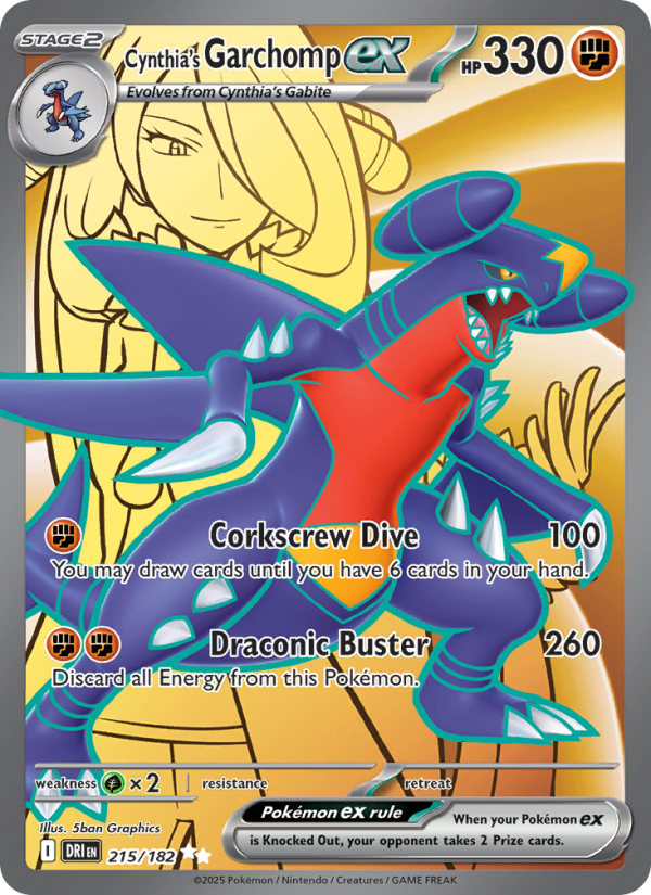 Cynthia's Garchomp ex - Pokémon TCG Card
