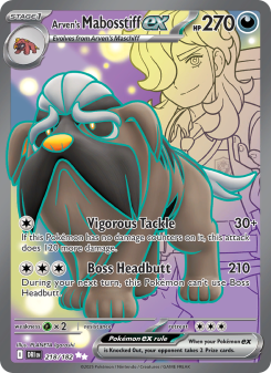 Arven's Mabosstiff ex - pokemon TCG Card