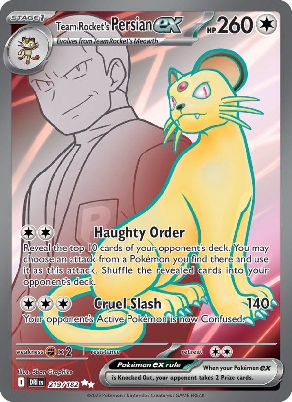 Team Rocket's Persian ex - Pokémon TCG Card