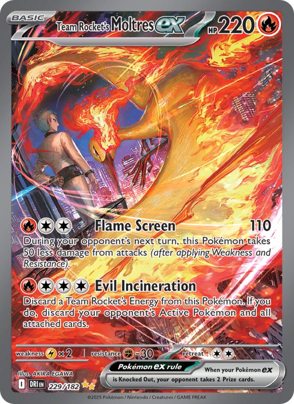 Team Rocket's Moltres ex - Pokémon TCG Card