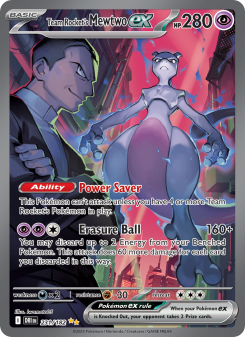 Team Rocket's Mewtwo ex - pokemon TCG Card