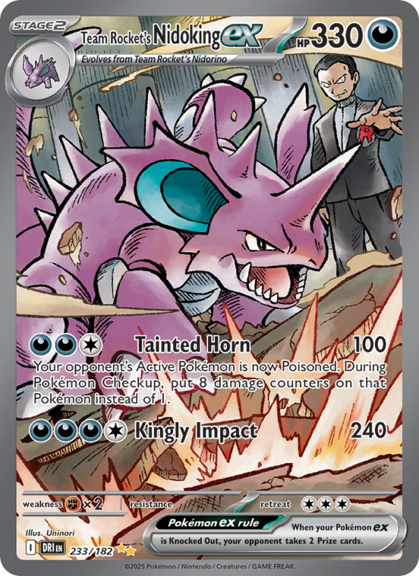 Team Rocket's Nidoking ex - Pokémon TCG Card