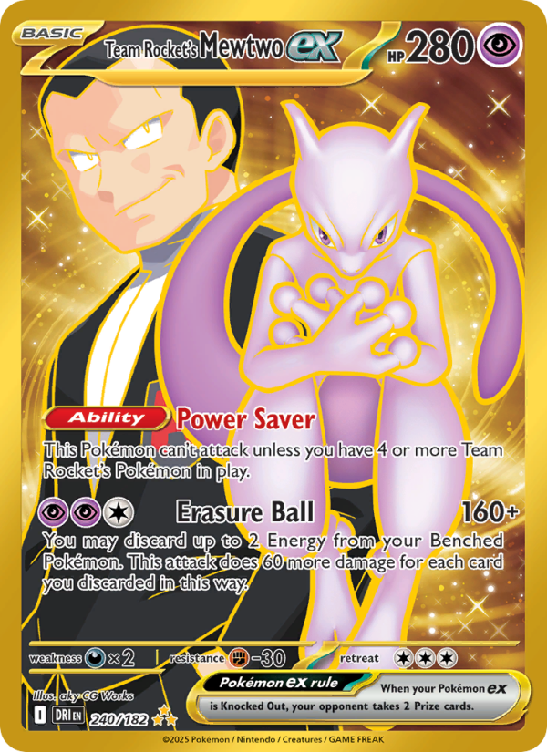 Team Rocket's Mewtwo ex - Pokémon TCG Card