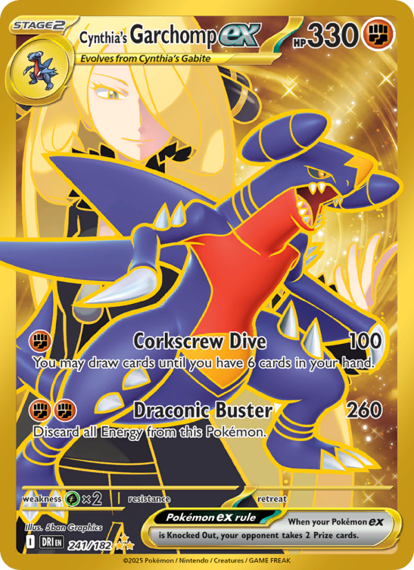 Cynthia's Garchomp ex - Pokémon TCG Card