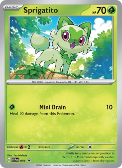 Sprigatito - pokemon TCG Card