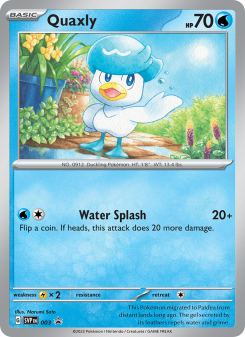 Quaxly - pokemon TCG Card