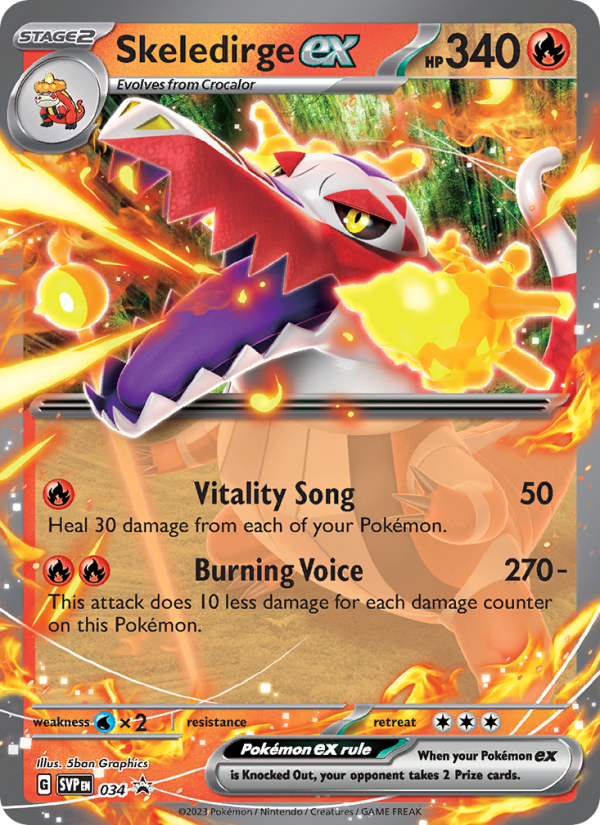 Skeledirge ex - Pokémon TCG Card