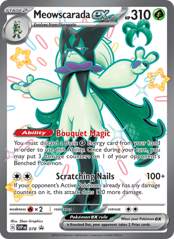 Meowscarada ex - Pokémon TCG Card