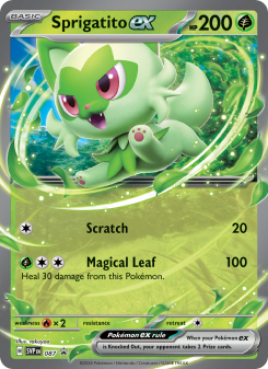 Sprigatito ex - pokemon TCG Card