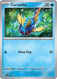 Carvanha - pokemon TCG Card