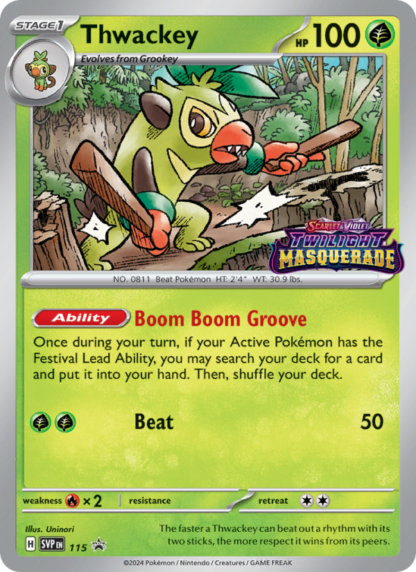Thwackey - Pokémon TCG Card