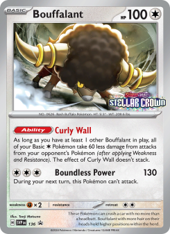 Bouffalant - pokemon TCG Card