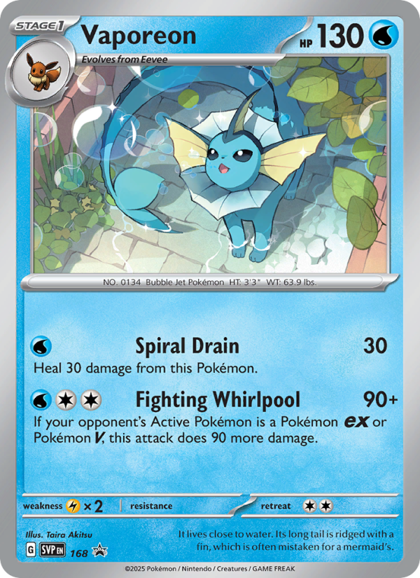 Vaporeon - Pokémon TCG Card