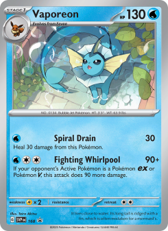Vaporeon - pokemon TCG Card