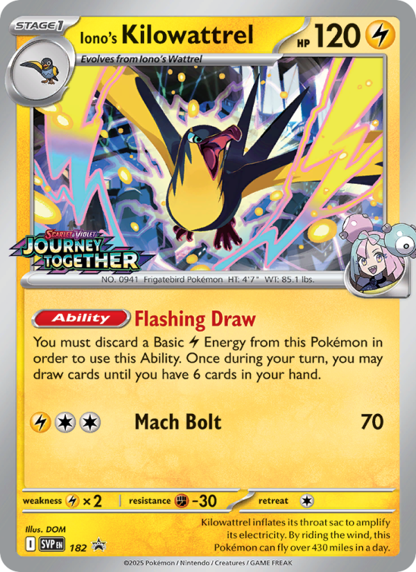 Iono's Kilowattrel - Pokémon TCG Card