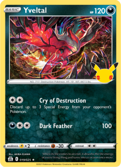 Yveltal - pokemon TCG Card