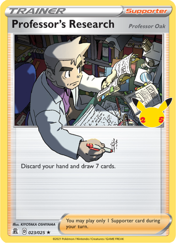 Professor's Research (Professor Oak) - Pokémon TCG Card