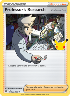 Professor's Research (Professor Oak) - pokemon TCG Card
