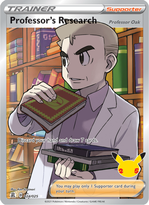 Professor's Research (Professor Oak) - Pokémon TCG Card