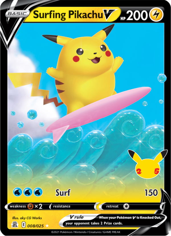 Surfing Pikachu V - Pokémon TCG Card