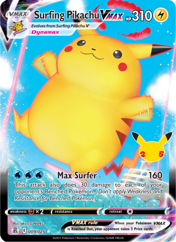 Surfing Pikachu VMAX - Pokémon TCG Card