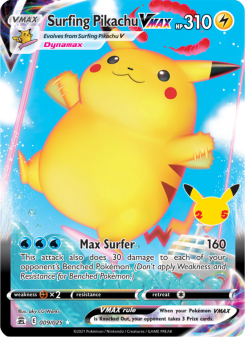 Surfing Pikachu VMAX - pokemon TCG Card