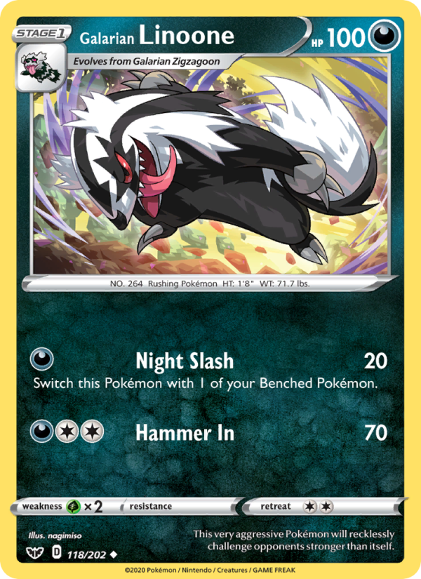 Galarian Linoone - Pokémon TCG Card