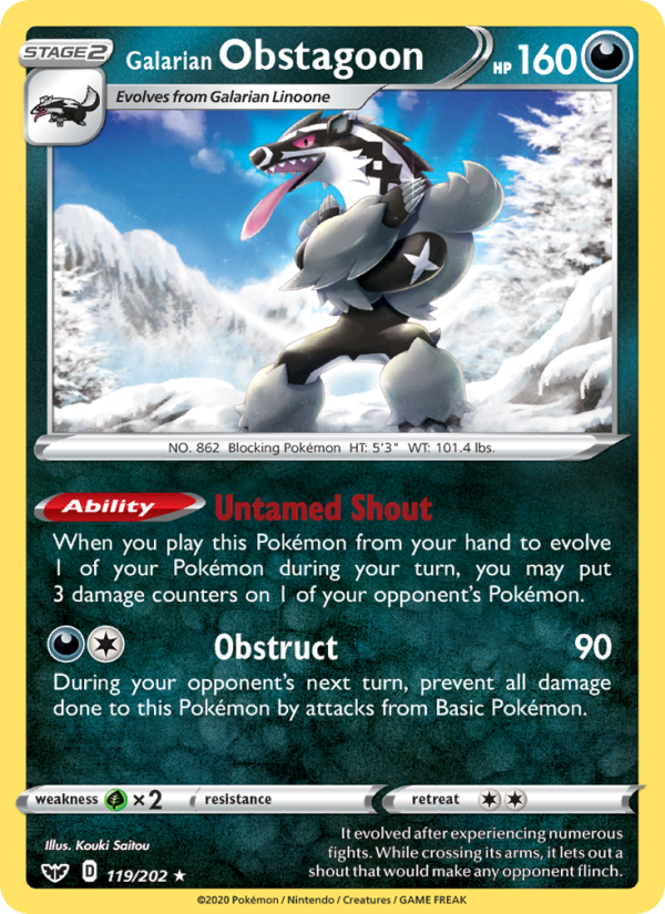 Galarian Obstagoon - Pokémon TCG Card