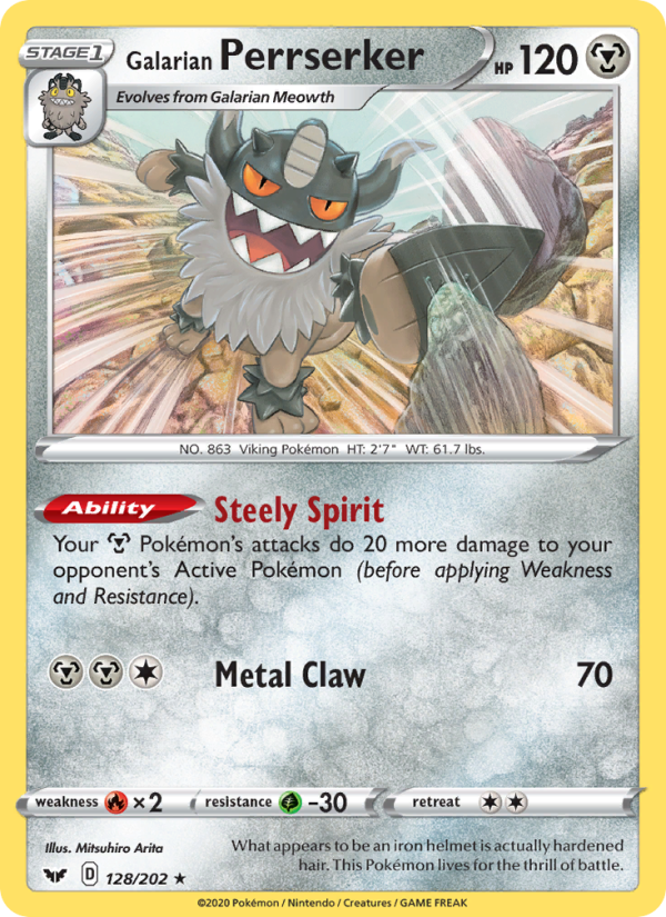 Galarian Perrserker - Pokémon TCG Card