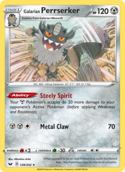 Galarian Perrserker - pokemon TCG Card
