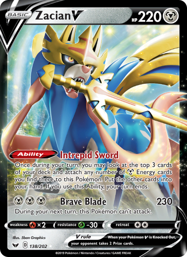 Zacian V - Pokémon TCG Card