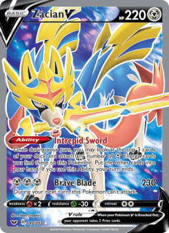 Zacian V - pokemon TCG Card