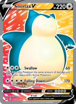 Snorlax V - pokemon TCG Card
