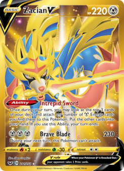 Zacian V - pokemon TCG Card