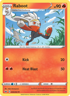 Raboot - pokemon TCG Card