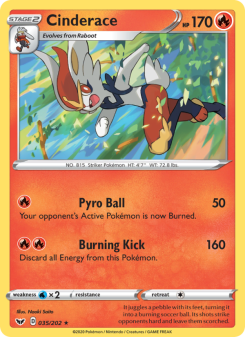 Cinderace - pokemon TCG Card