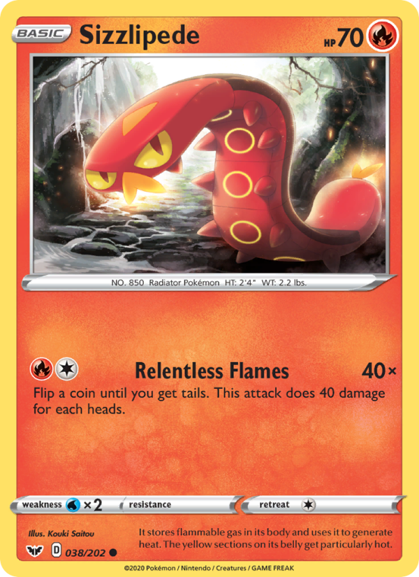 Sizzlipede - Pokémon TCG Card