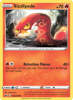 Sizzlipede - pokemon TCG Card