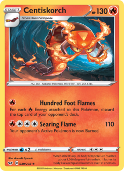 Centiskorch - pokemon TCG Card